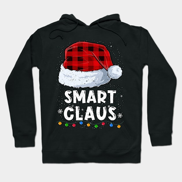 Smart Claus Red Plaid Christmas Santa Family Matching Pajama Hoodie by tabaojohnny